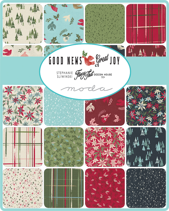 Good News Great Joy Holly Red - Candy - Quilt Fabric