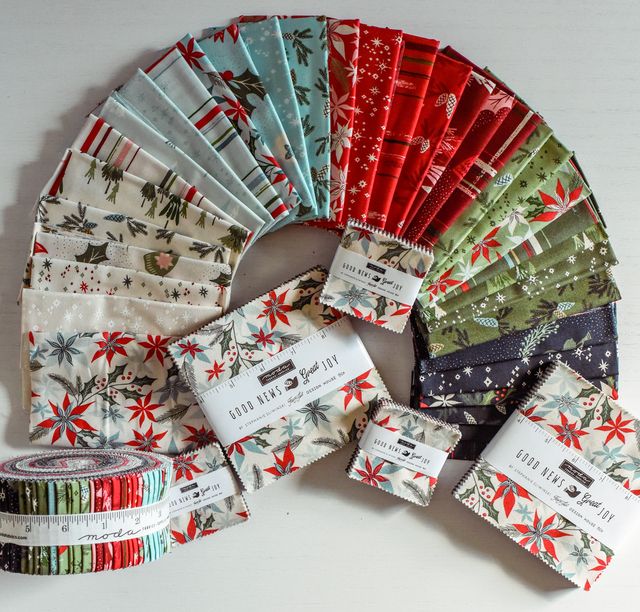 Good News Great Joy Holly Red - Candy - Quilt Fabric