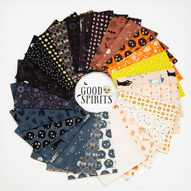 Good Spirits Skulls - Black - Quilt Fabric