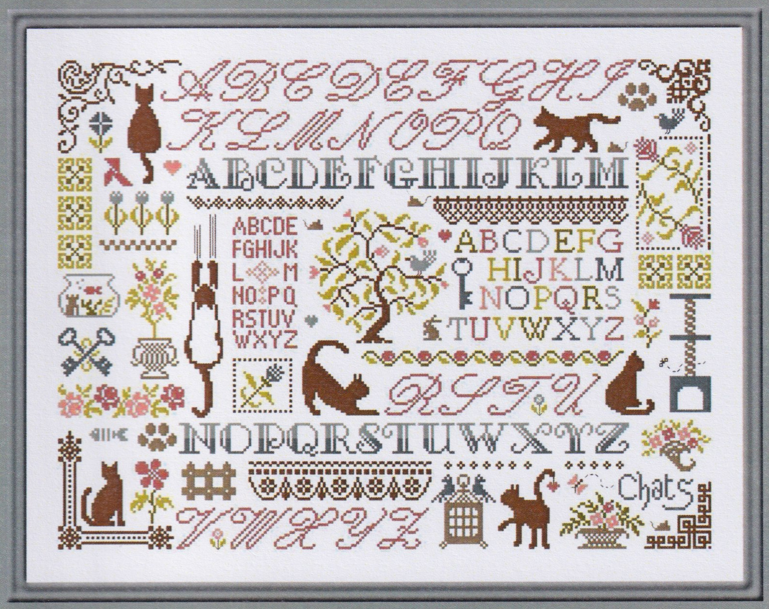 Sampler Aux Chats - Cross Stitch Pattern
