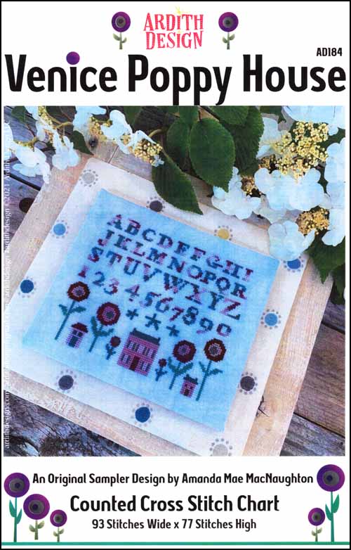 Venice Poppy House - Cross Stitch Pattern