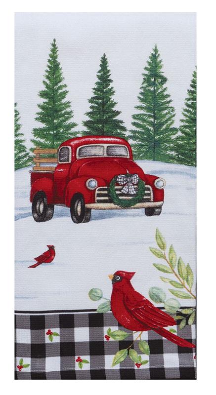 Terry Towel Winter Cardinal Truck 