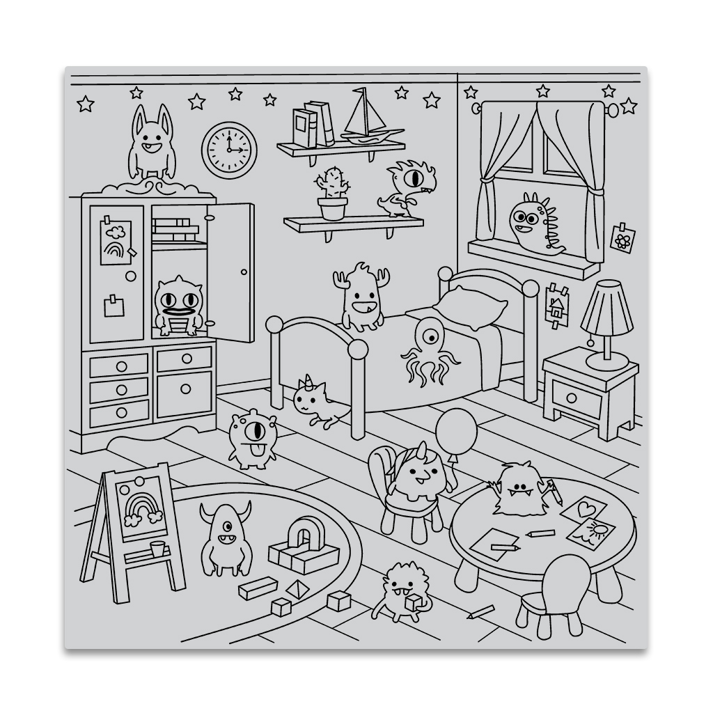 Monster Bedroom Bold Prints - Cling Stamp