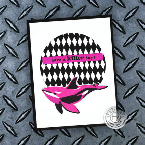 Slanted Checkerboard Bold Prints - A2 Cling Stamp