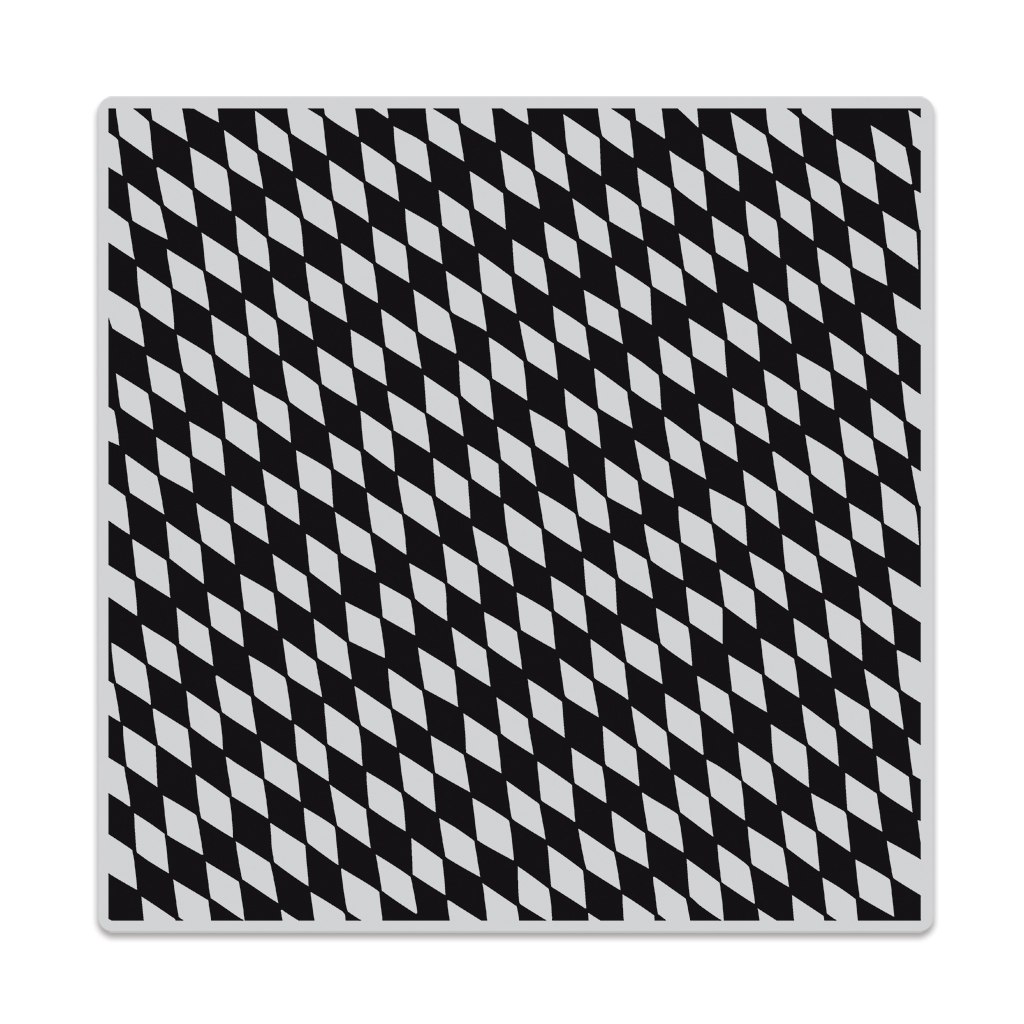 Slanted Checkerboard Bold Prints - A2 Cling Stamp