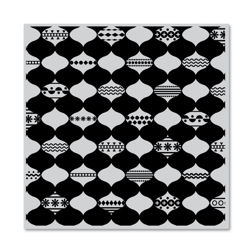 Ornaments Grid Bold Prints - Cling Stamp