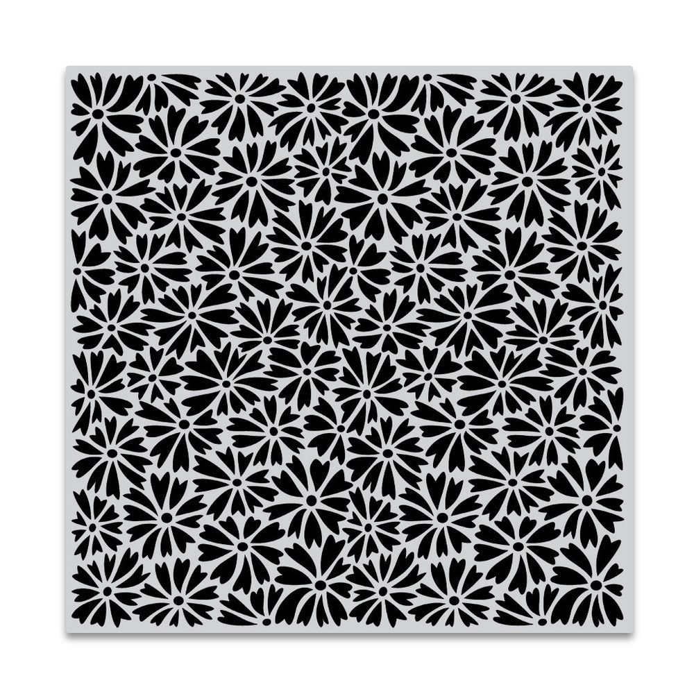 Heart-Shaped Daisies Bold Prints - Cling Stamp