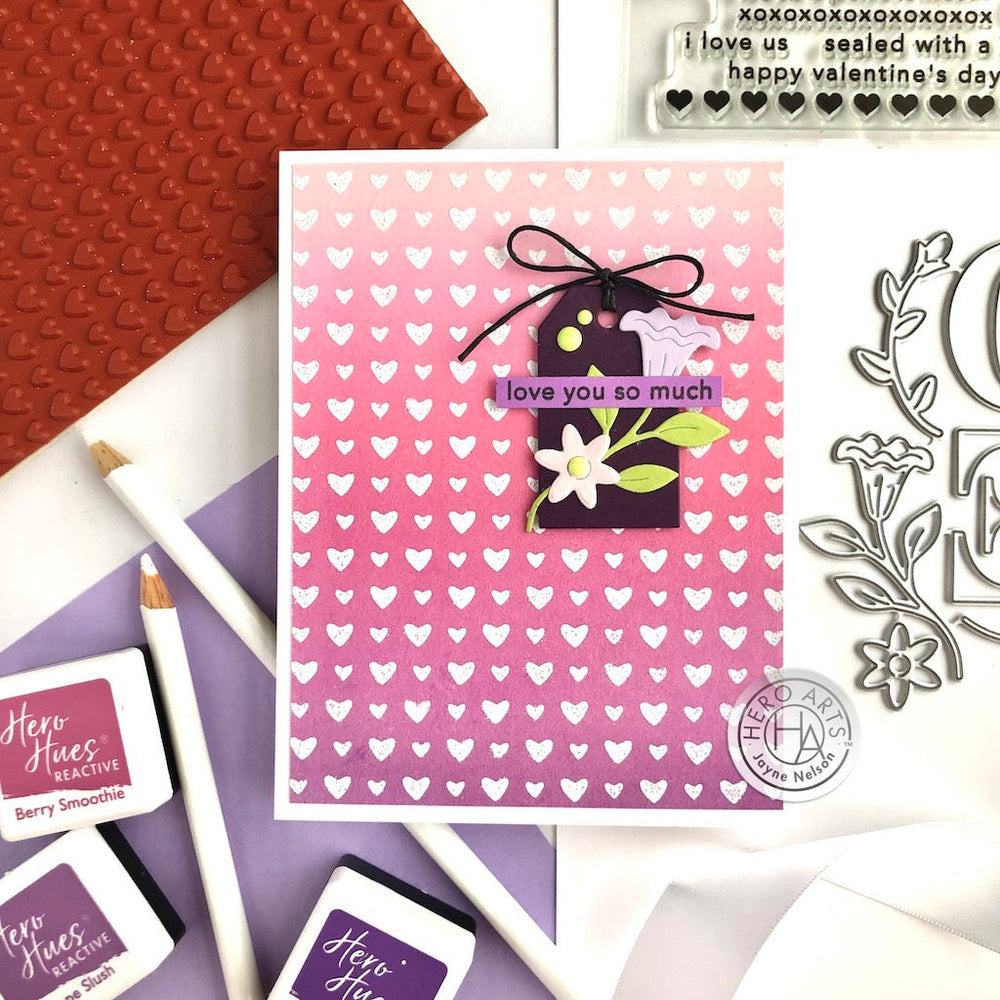 Mini Hearts Bold Prints - Cling Stamp