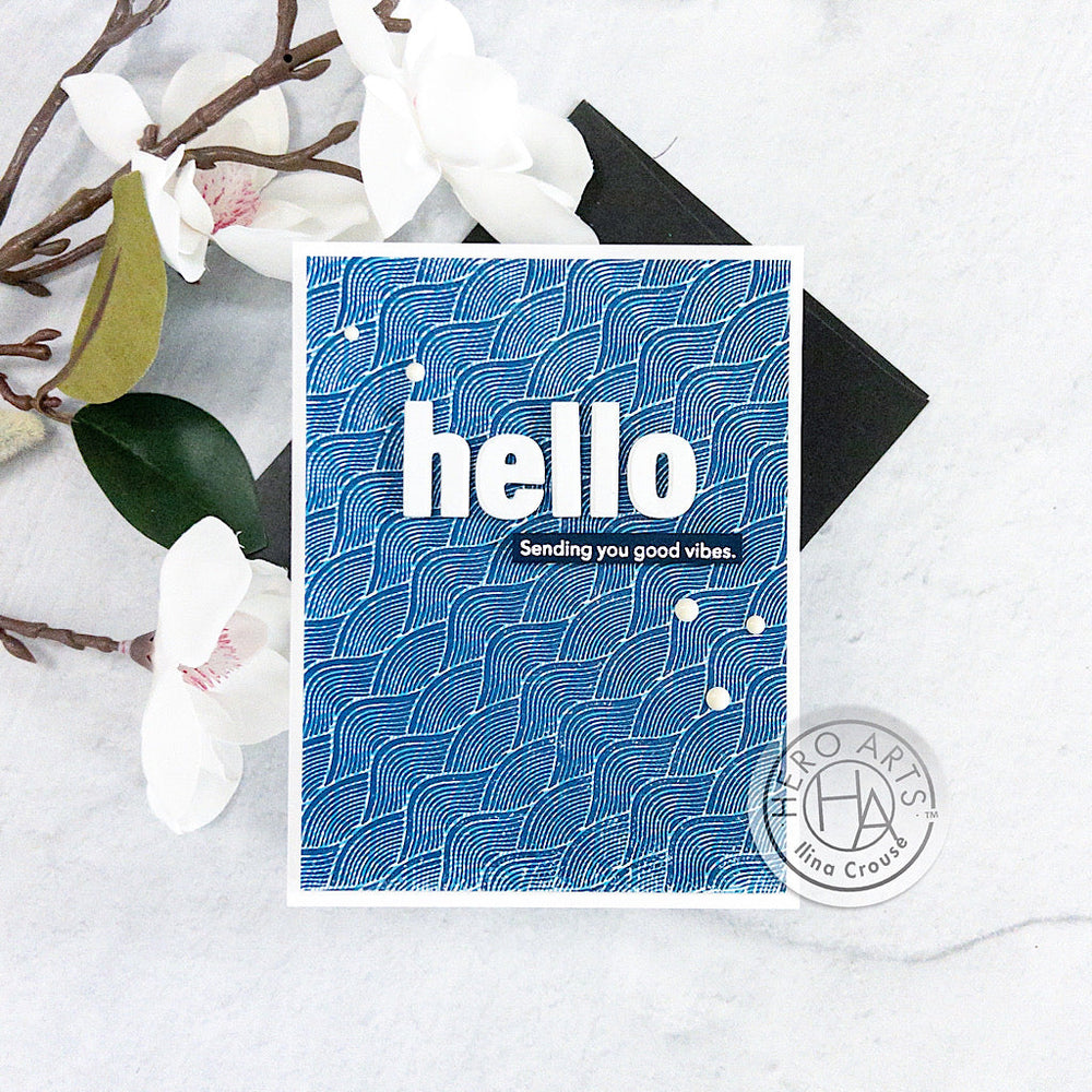 Wave Pattern Bold Prints - Cling Stamp