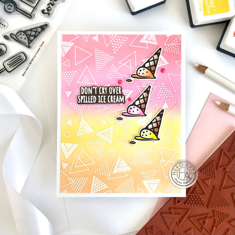 Triangle Mix Bold Prints - Cling Stamp