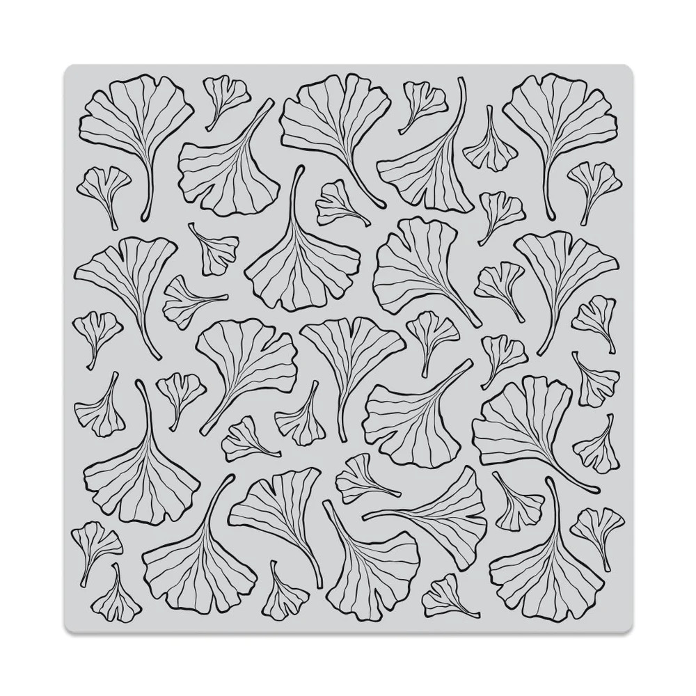 Ginkgo Leaves Pattern Bold Prints - Cling Stamp