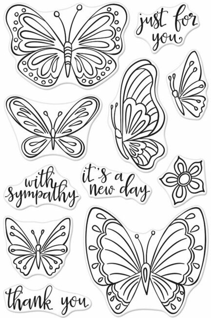 New Day Butterflies - Clear Stamp