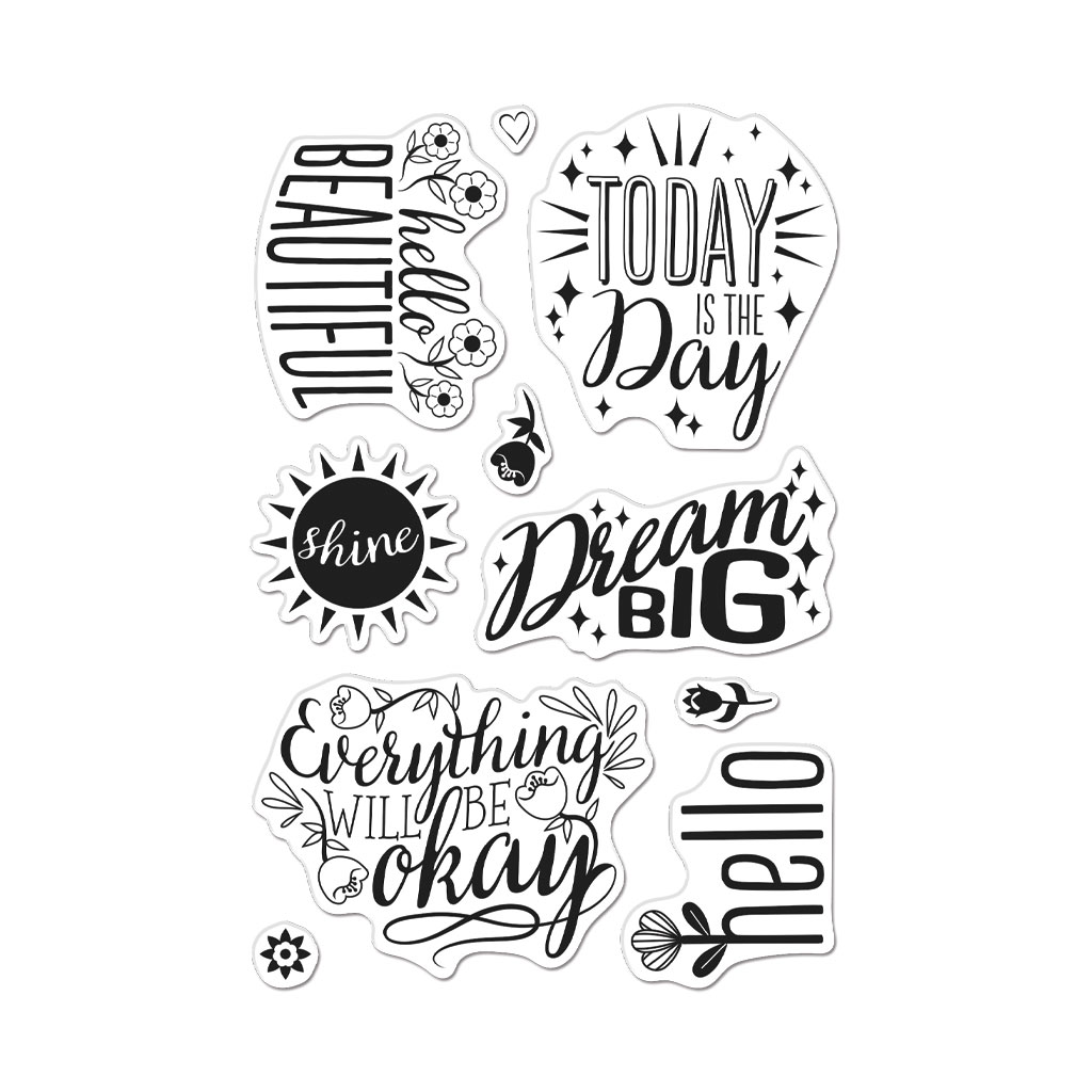 Affirmation Messages - Clear Stamp