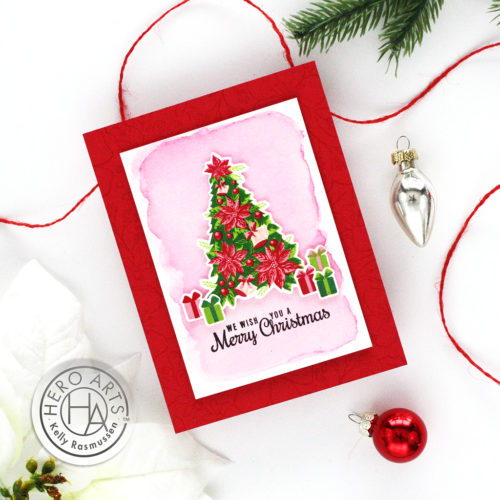 Color Layering Poinsettia Christmas Tree - Clear Stamp