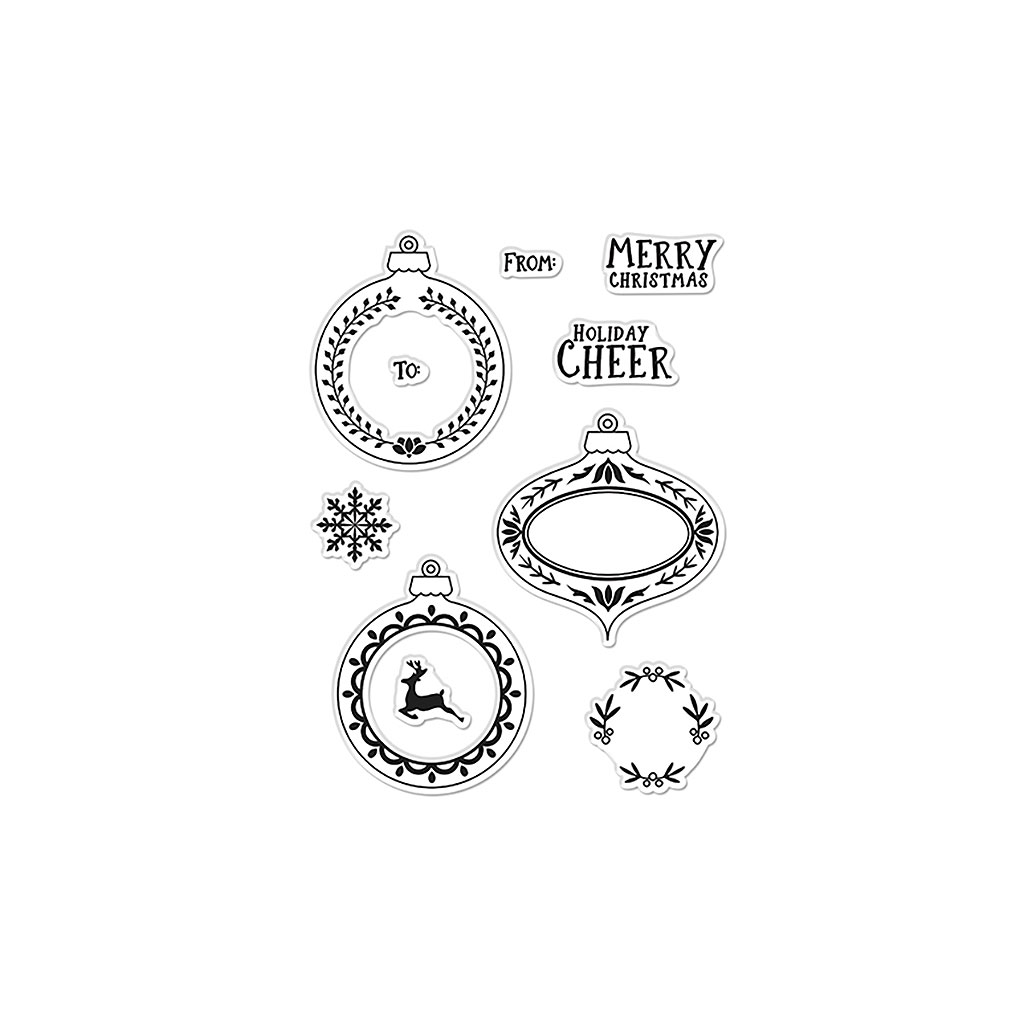 Holiday Cheer Ornaments - Clear Stamp Set