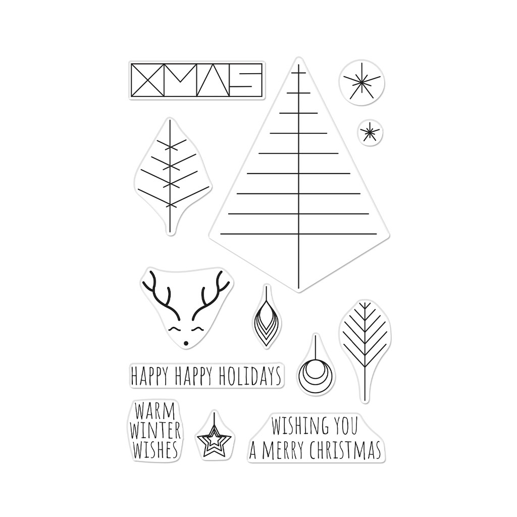 Graphic Lines Holiday - Clear Stamp Set