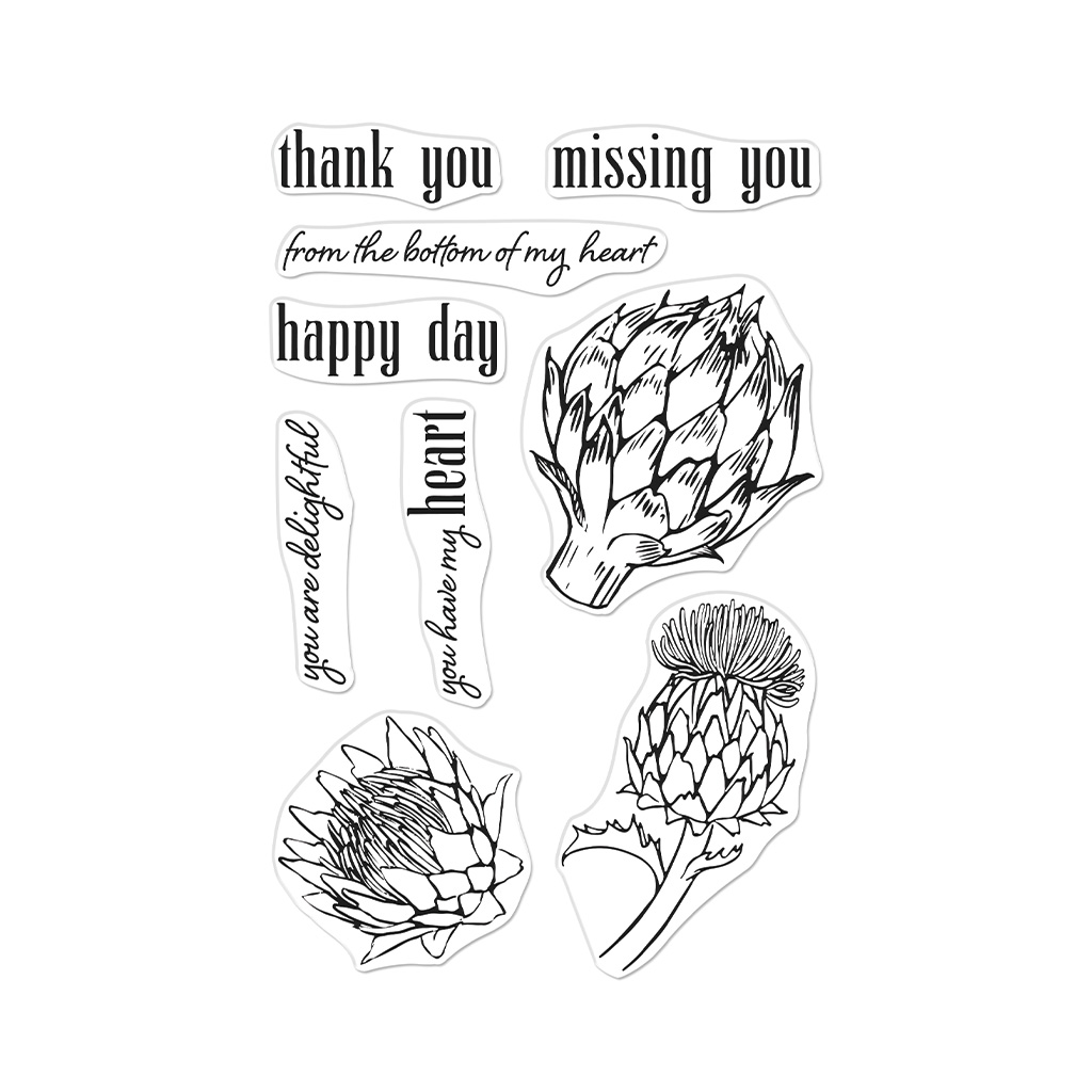 Artichoke Blooms - Clear Stamp Set