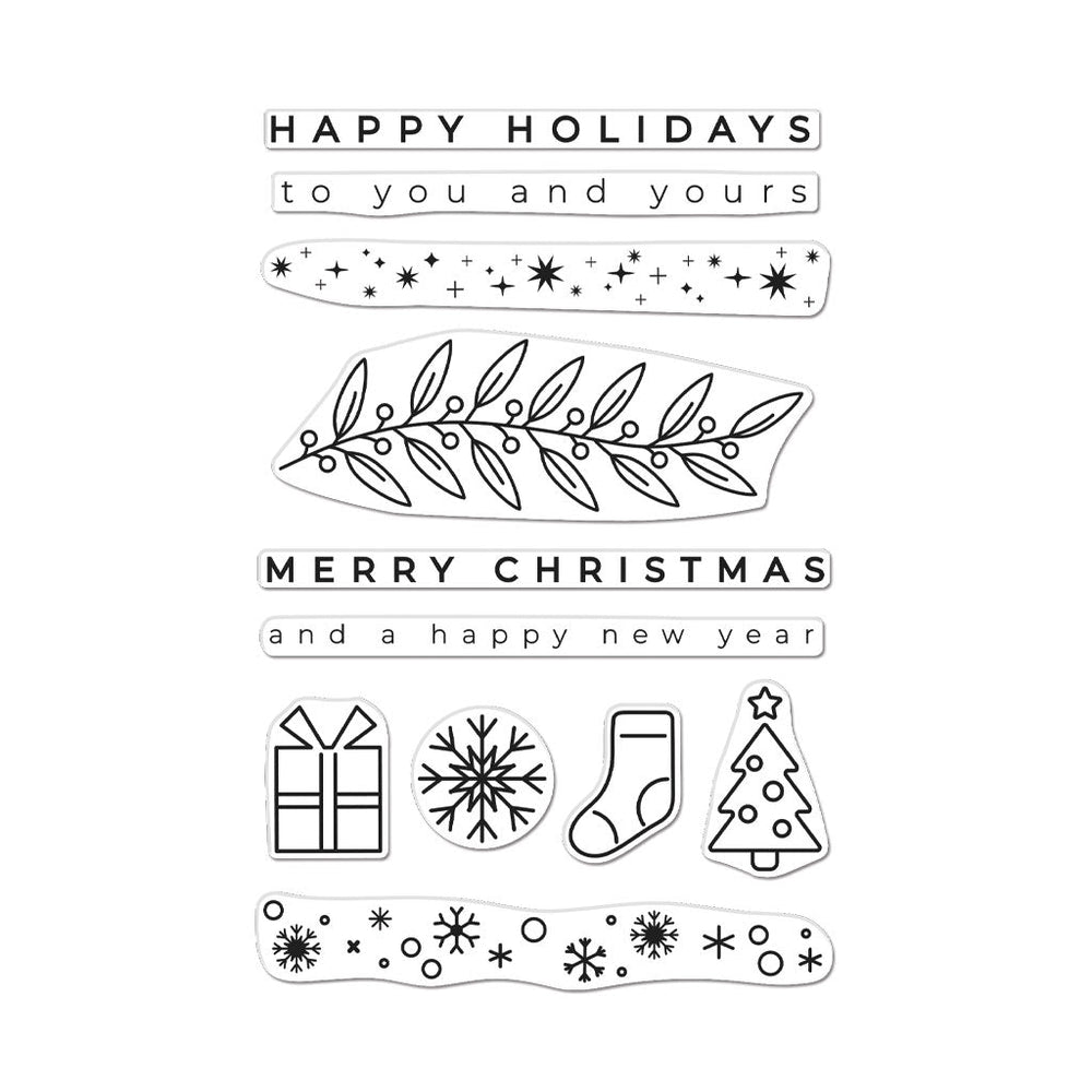 Holiday Borders and Icons - Clear Stamp, zoomed in. Select this picture to zoom back out.