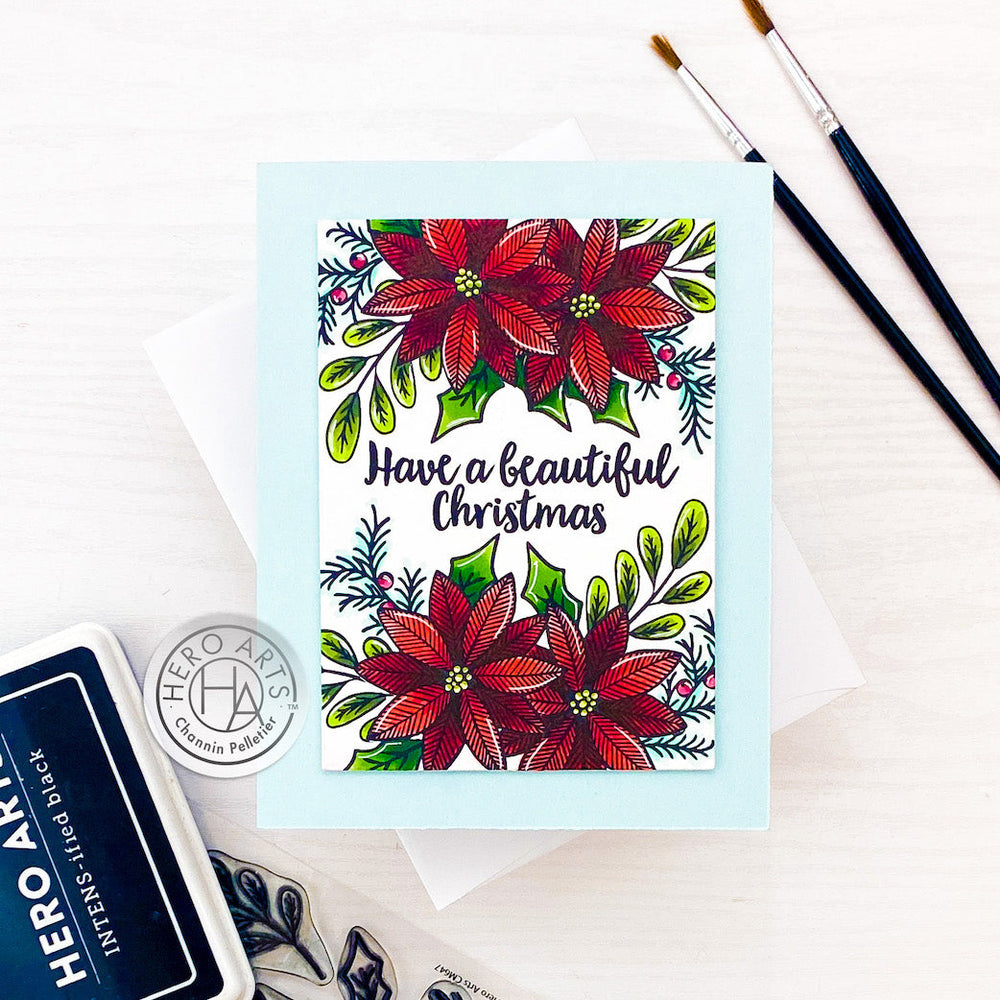Poinsettia Arrangement - Clear Stamp