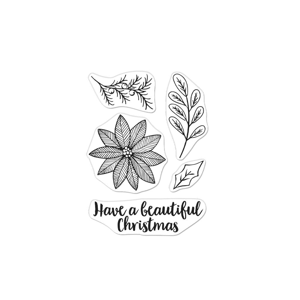 Poinsettia Arrangement - Clear Stamp