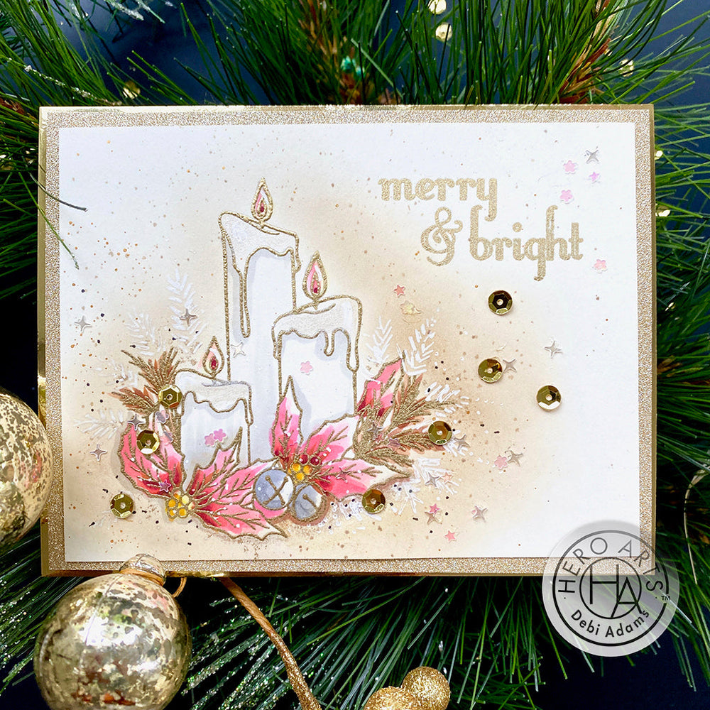Holiday Candle Arrangement - Clear Stamp