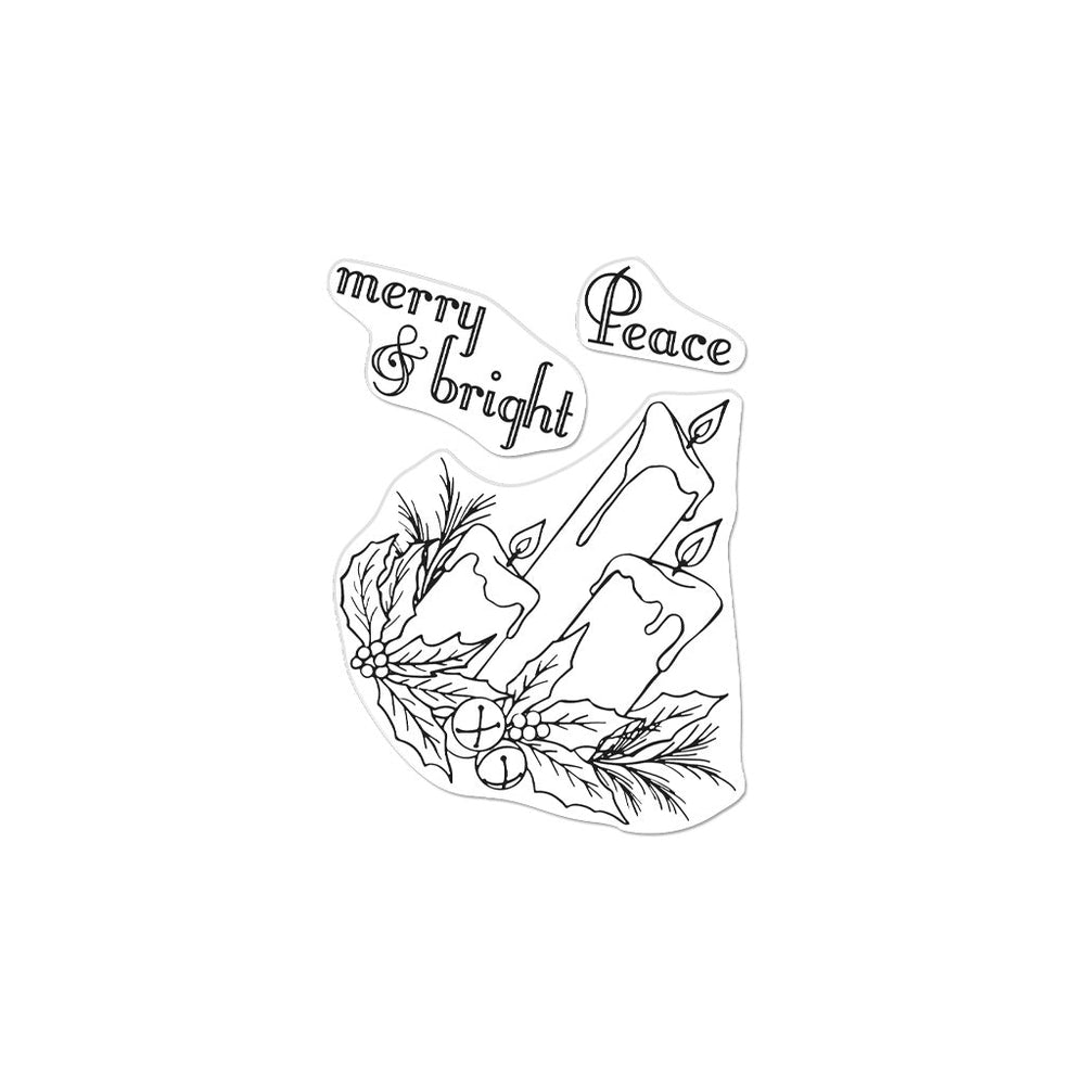 Holiday Candle Arrangement - Clear Stamp