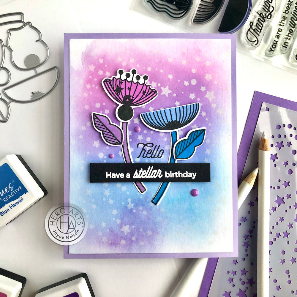 Color Layering Stellar Flowers - Craft Stamp 