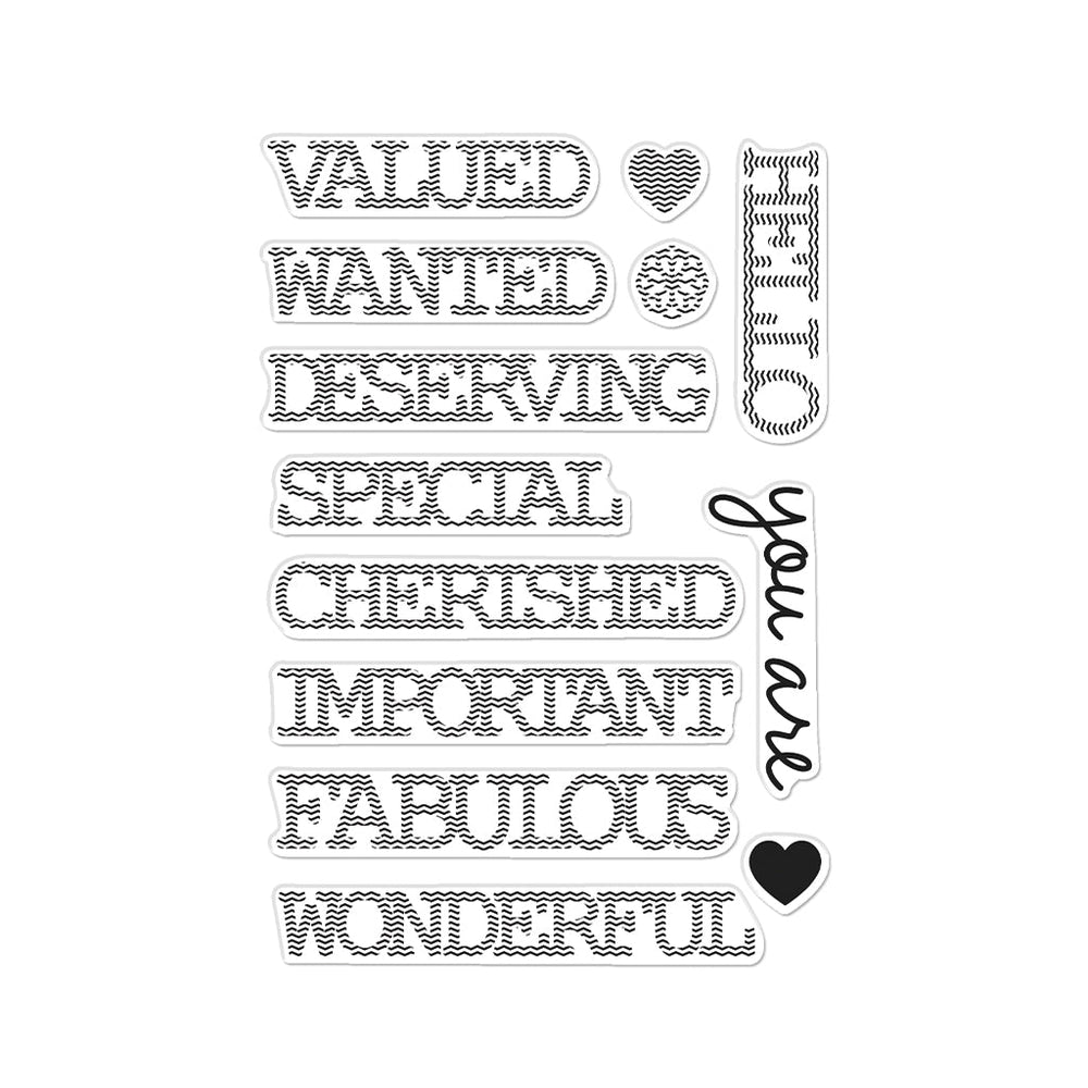 Textured Compliments - Clear Stamp