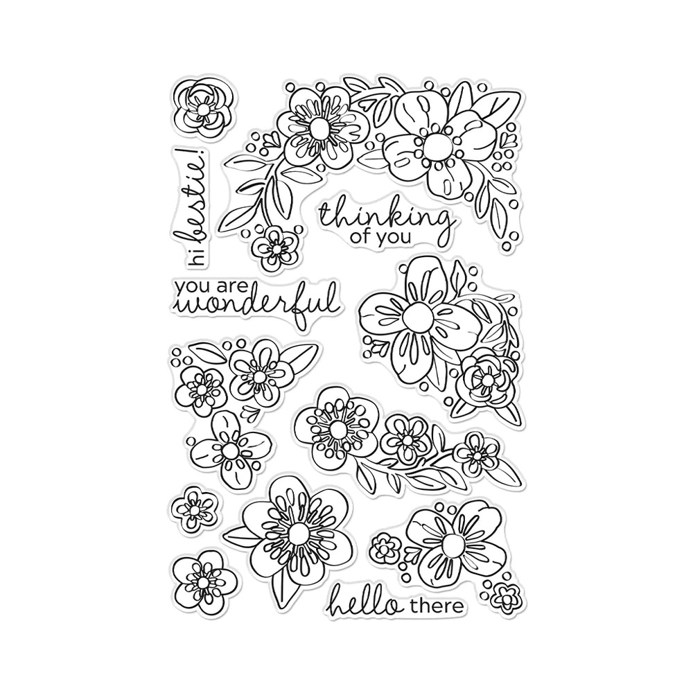 Bold Flowers - Clear Stamp