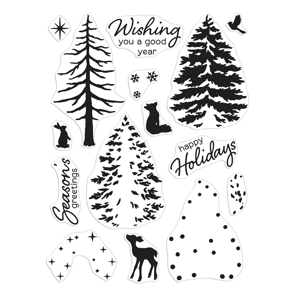 Color Layering Seasonal Tree - Clear Stamp