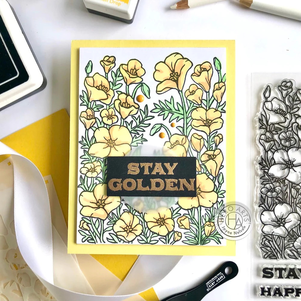 Golden Poppies - Clear Stamp