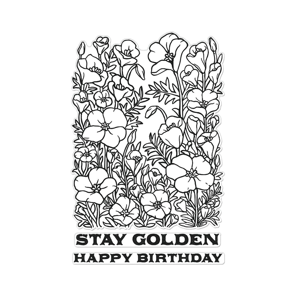 Golden Poppies - Clear Stamp