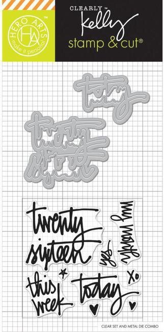Twenty Sixteen - Kelly Purkey Clear Stamps With Matching Die
