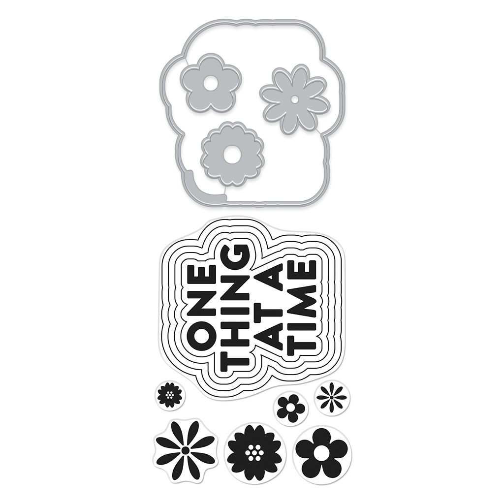 One Thing At A Time Stamp and Cut - Stamp and Die Set