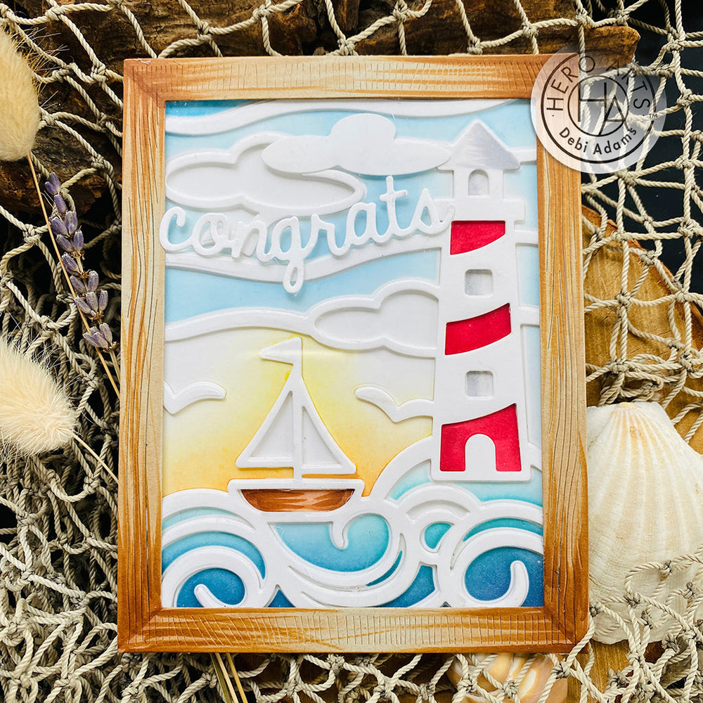 Lighthouse & Sailboat Cover Plate - Craft Die