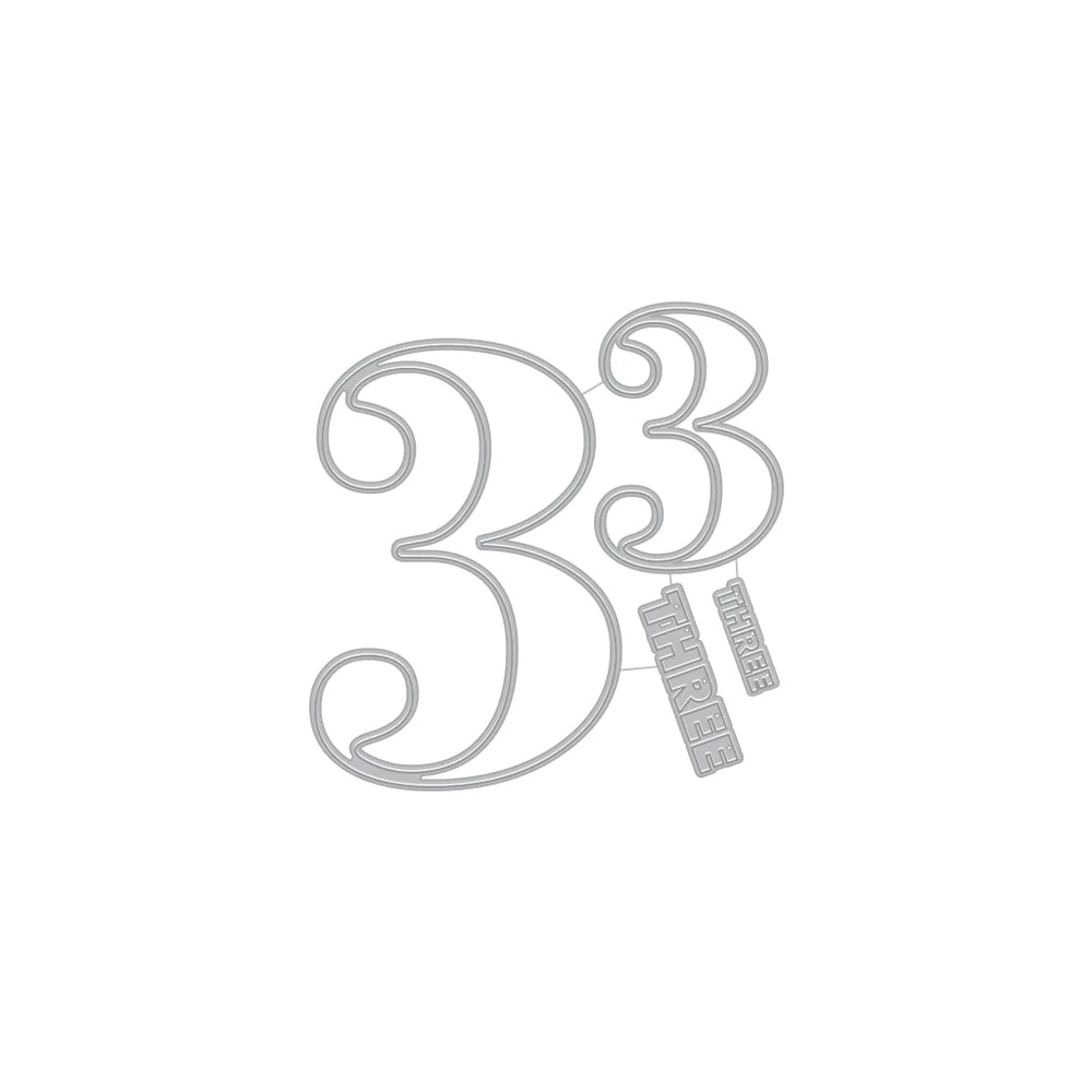 Number Three - Fancy Die 