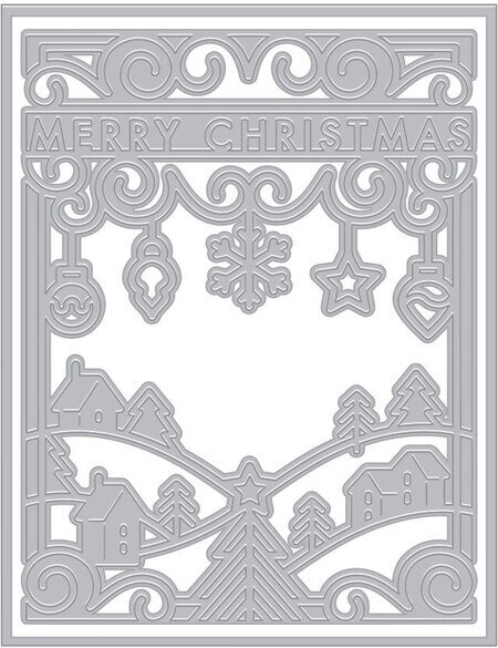 Merry Christmas Cover Plate - Craft Die