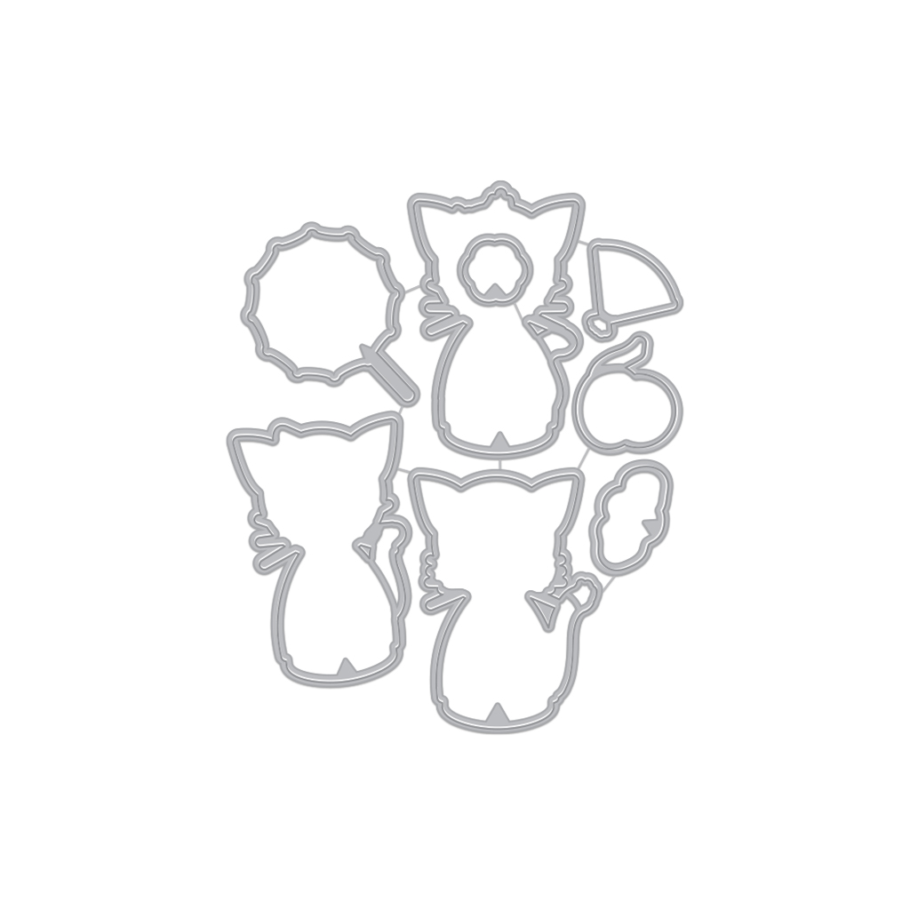 Kittens in Kimonos Frame Cuts - Craft Die