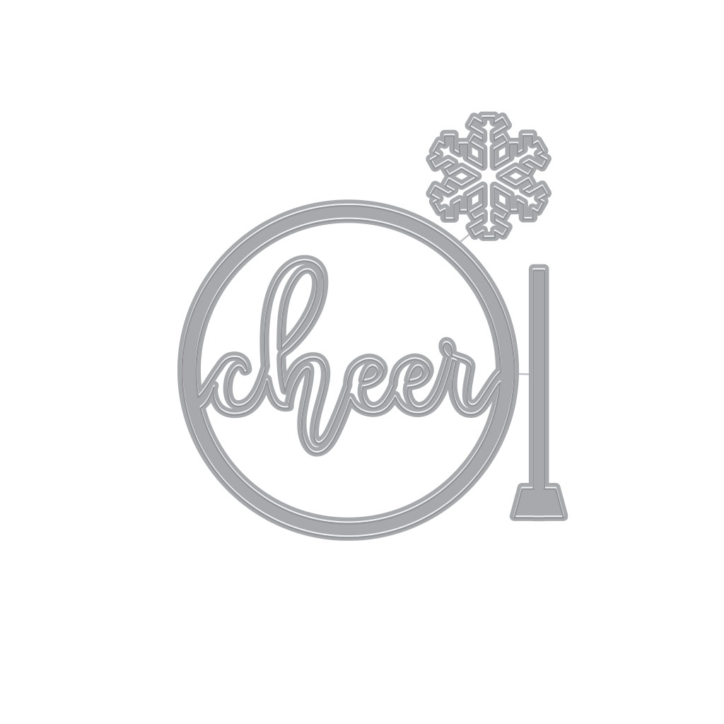 Cheer Christmas Ornament Fancy Die - Craft Die