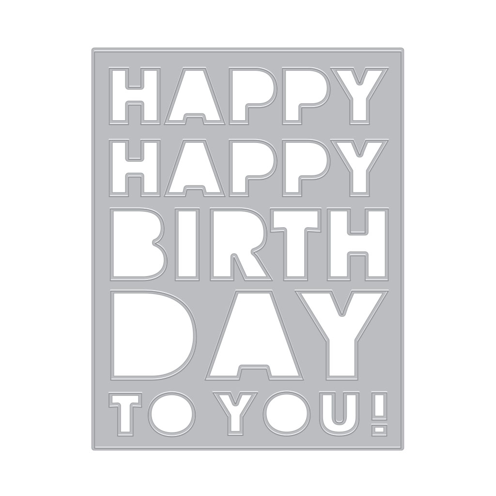 Birthday Message Cover Plate - Craft Die