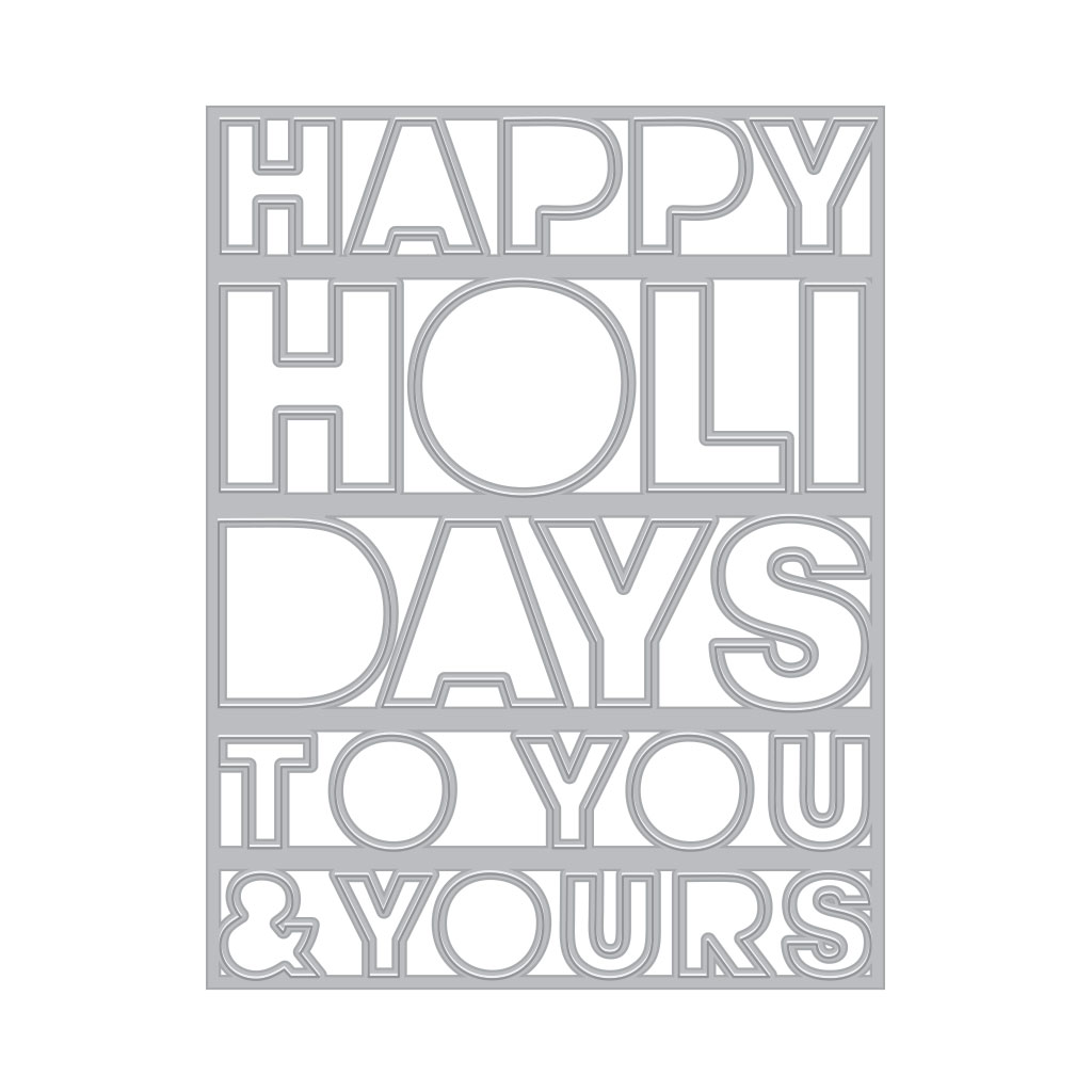 Happy Holidays Cover Plate - Craft Die