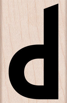 Lowercase Letter D - Rubber Stamp