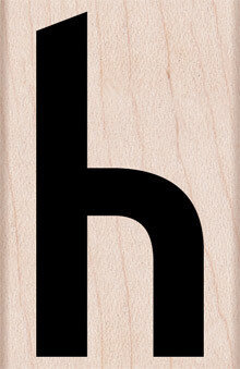 Lowercase Letter H - Rubber Stamp