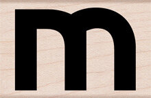 Lowercase Letter M - Rubber Stamp
