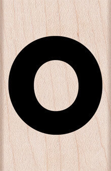 Lowercase Letter O - Rubber Stamp