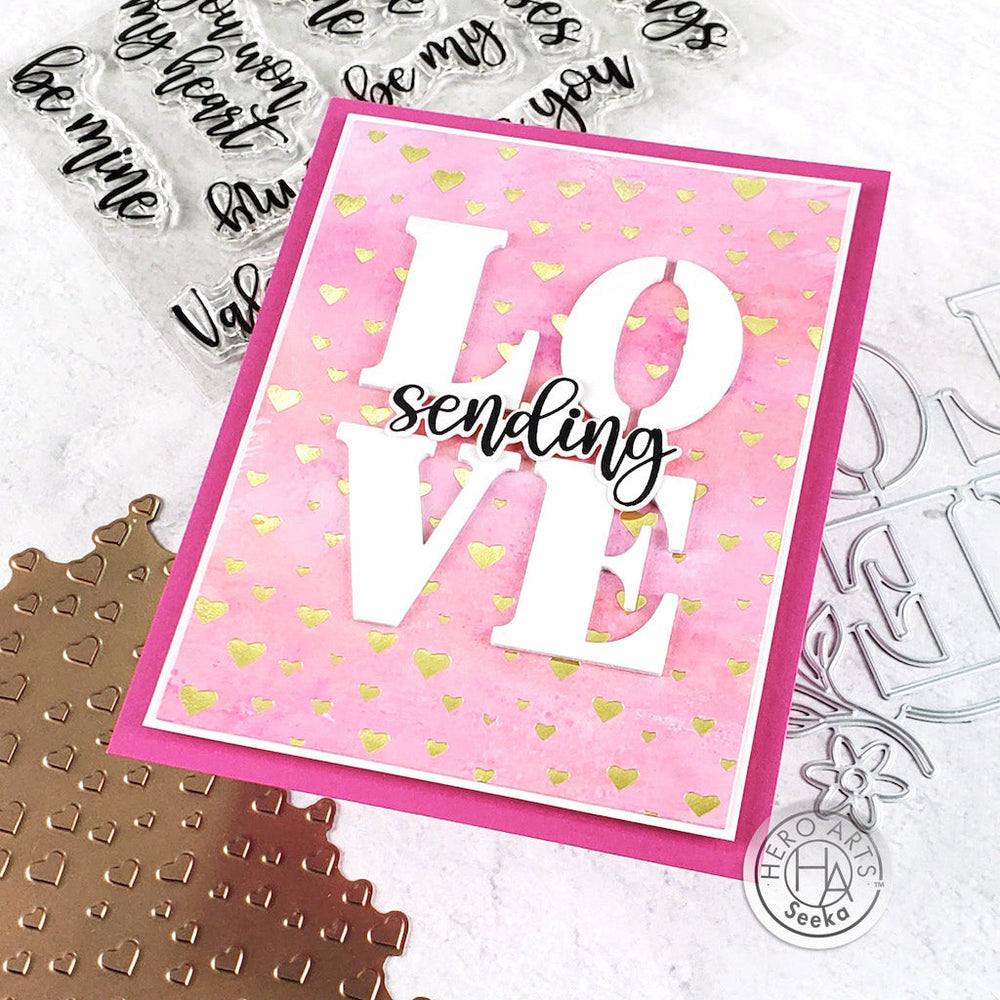 Hearts - Hot Foil Plate