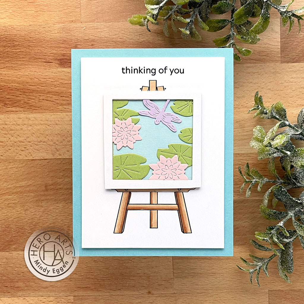 Painting Easel - Wood Mounted Rubber Stamp