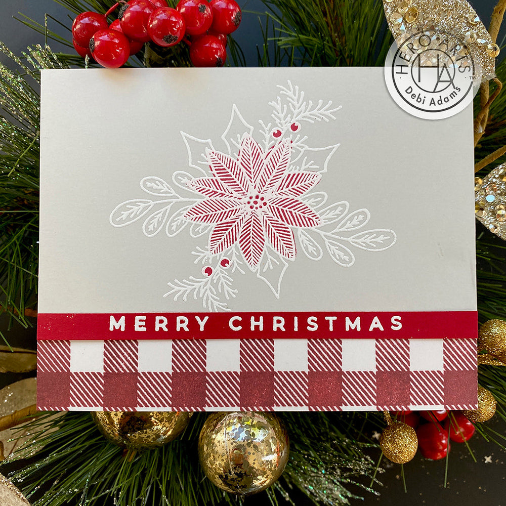 Poinsettia Arrangement - Rubber Stamp