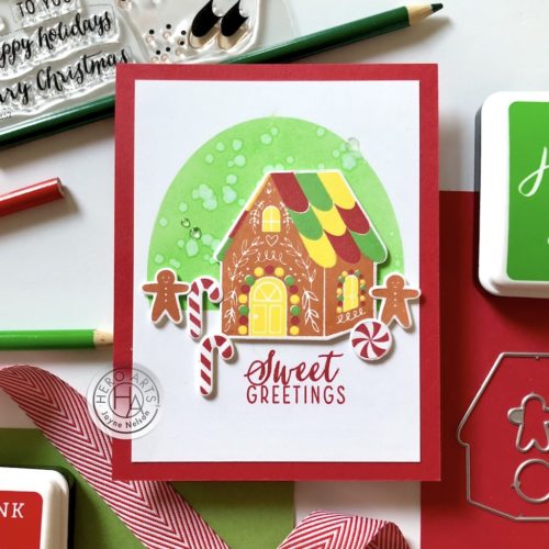 Color Layering Gingerbread House - Christmas Stamp and Die