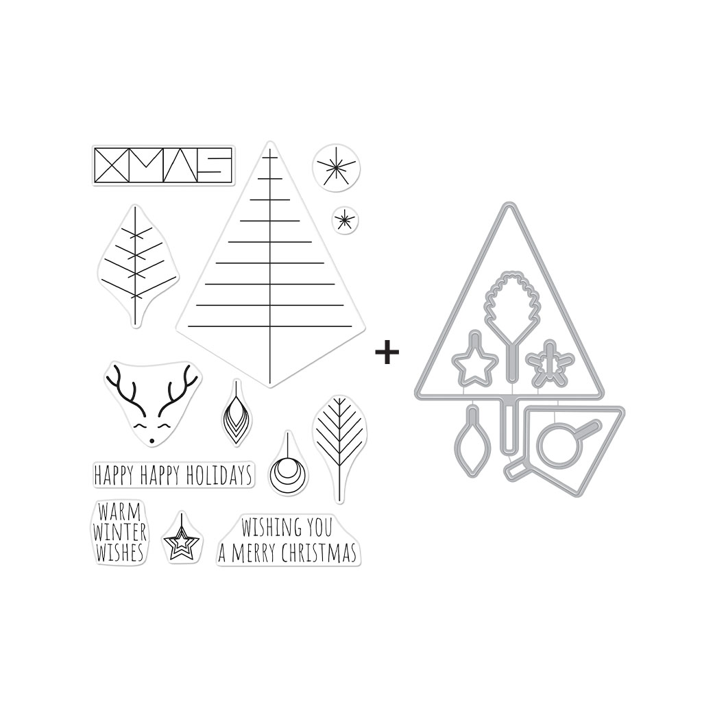 Graphic Lines Holiday Bundle - Stamp and Die Set